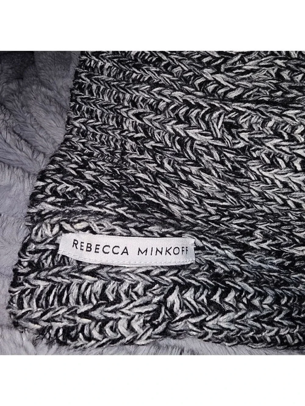 Rebecca Minkoff Black White Hat Hand Warmer Set NWOT